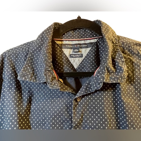 Tommy Hilfiger Dress Shirt Blue Sz XXL - Picture 2 of 9